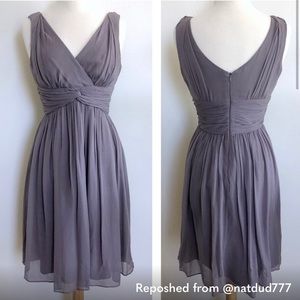 Donna Morgan size 14 Jessie silk lavender lilac sleeveless V-neck dress